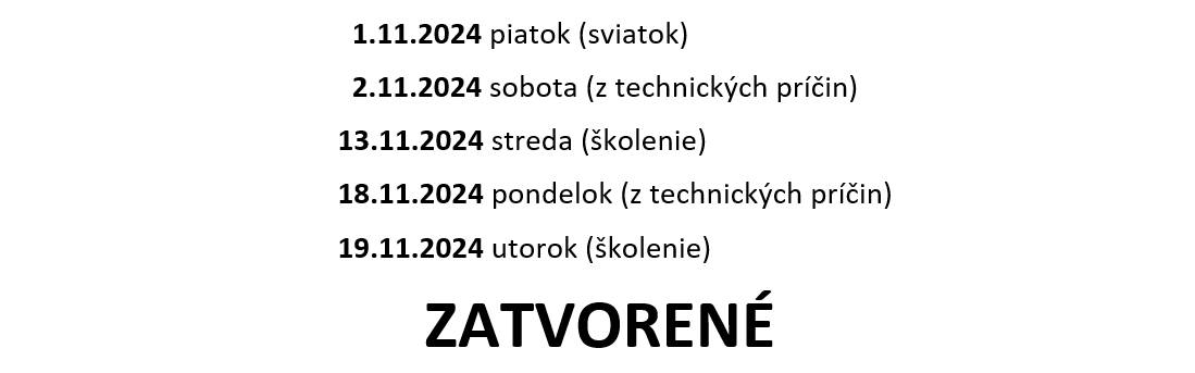 UPOZORNENIE 9.1.2023